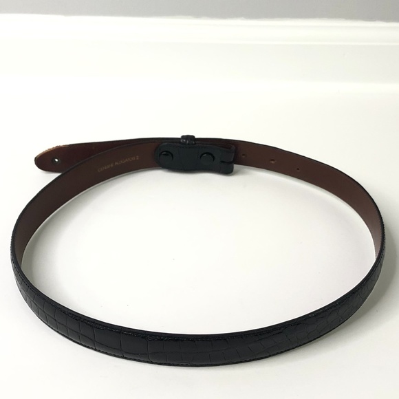 BKC Lot of 2 Black/Yellow Exotic Skin Belts Sz2 main image 5